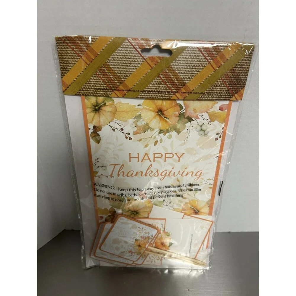 Thanksgiving Table Buffet Decorating Kit and Straws with Attachments